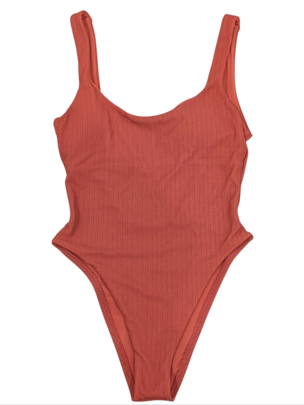 NWTVitamin A - Women’s Terracotta Textured Scoop Neck One Piece Swimsuit Medium - Picture 2 of 4